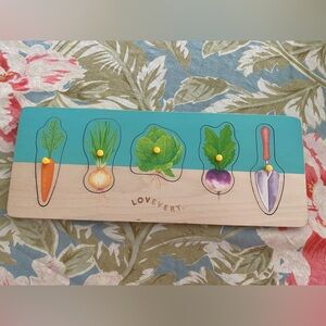 Lovevery Community Garden Wooden Puzzle - Classic Montessori